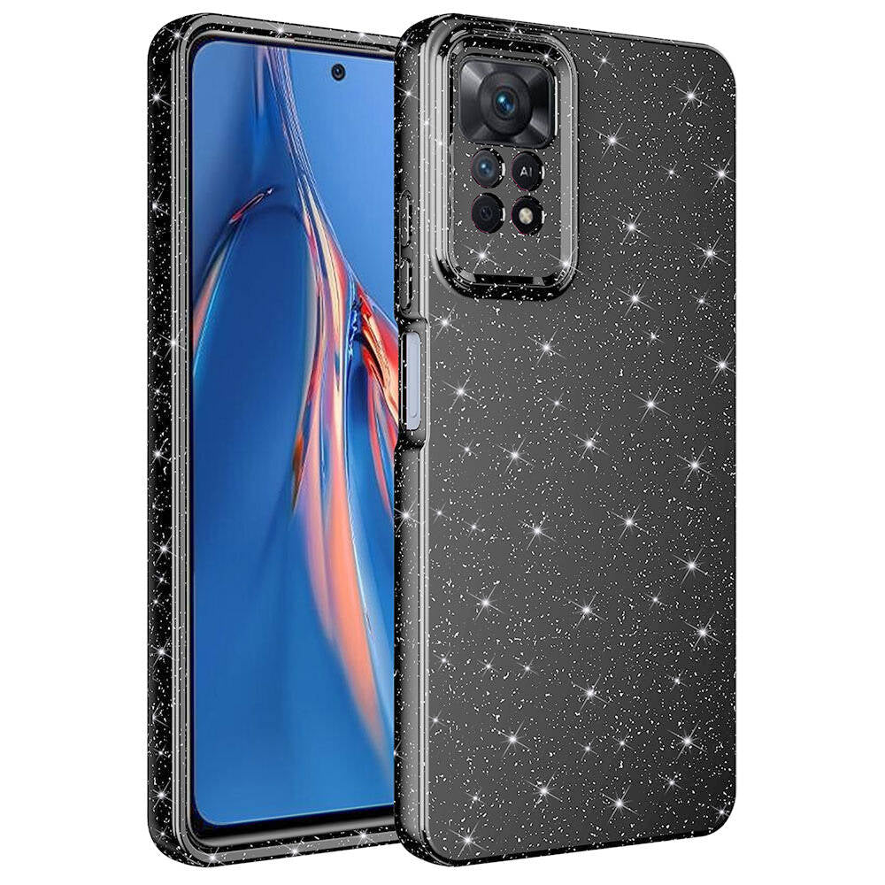 Xiaomi Redmi Note 12 Pro 4G Uyumlu Kılıf Kamera Korumalı Simli Lüks Zore Koton Kapak