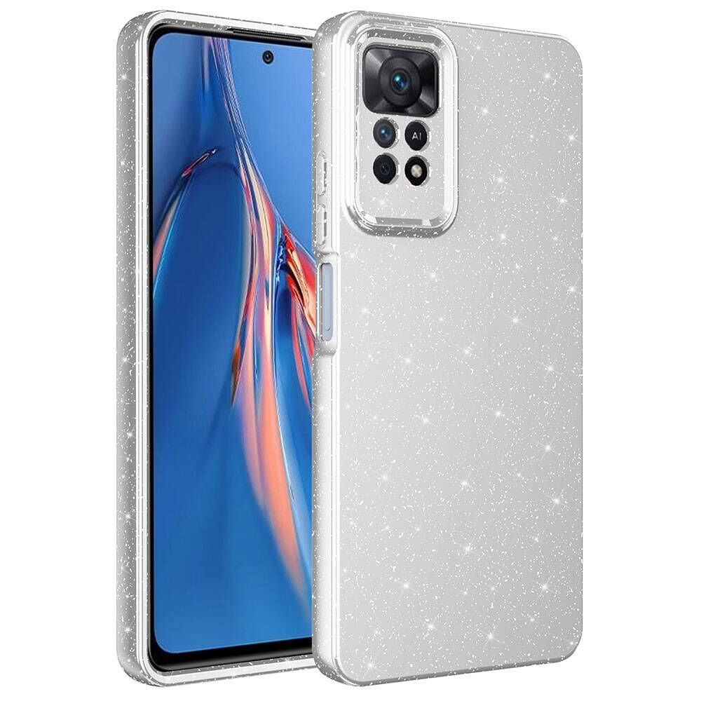 Xiaomi Redmi Note 12 Pro 4G Uyumlu Kılıf Kamera Korumalı Simli Lüks Zore Koton Kapak