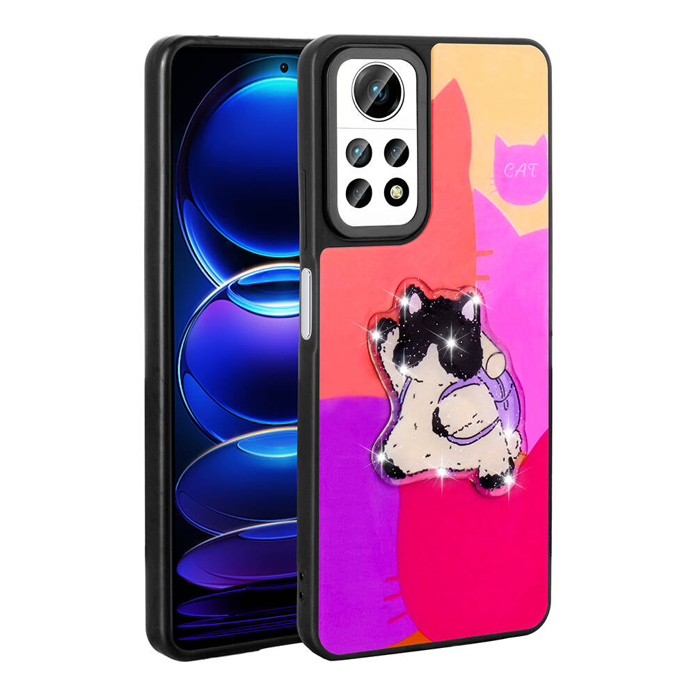Xiaomi Redmi Note 12 Pro 4G Uyumlu Kılıf Parlayan Kabartmalı İkonik Figürlü Zore Amas Silikon Kapak