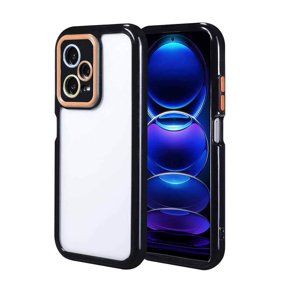 Xiaomi Redmi Note 12 Pro 5G Uyumlu Kılıf Kamera Korumalı Renkli Kenar ve Çerçeve Tasarımlı Zore Vitamin Kapak