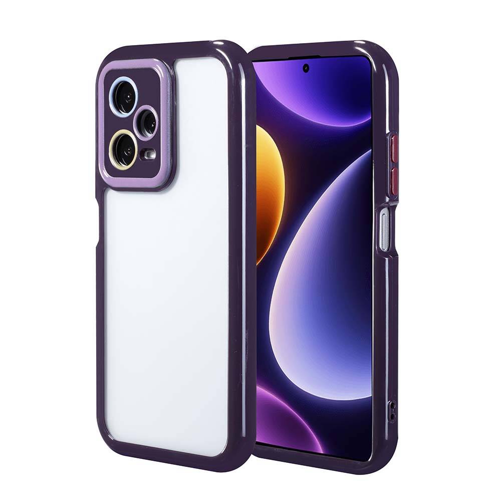 Xiaomi Redmi Note 12 Pro Plus 5G Uyumlu Kılıf Kamera Korumalı Renkli Kenar ve Çerçeve Tasarımlı Zore Vitamin Kapak