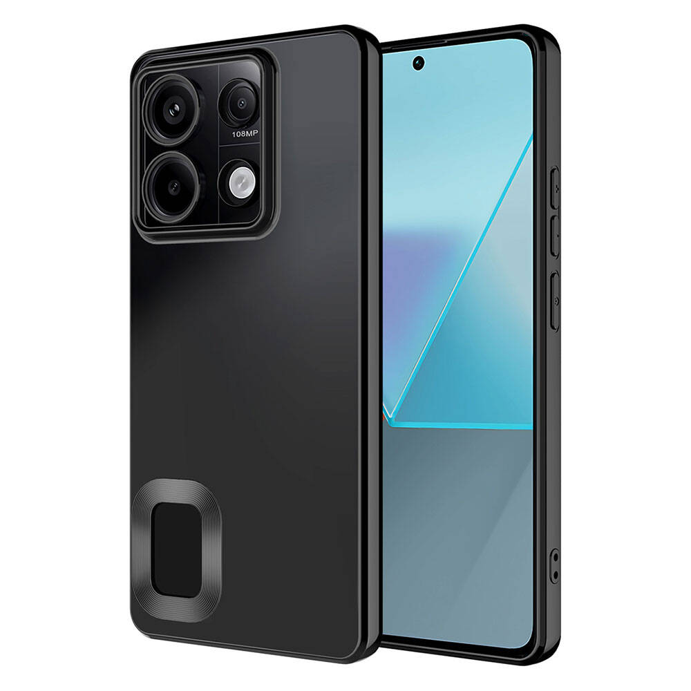 Xiaomi Redmi Note 13 4G Uyumlu Kılıf Kamera Korumalı Logo Gösteren Zore Omega Kapak