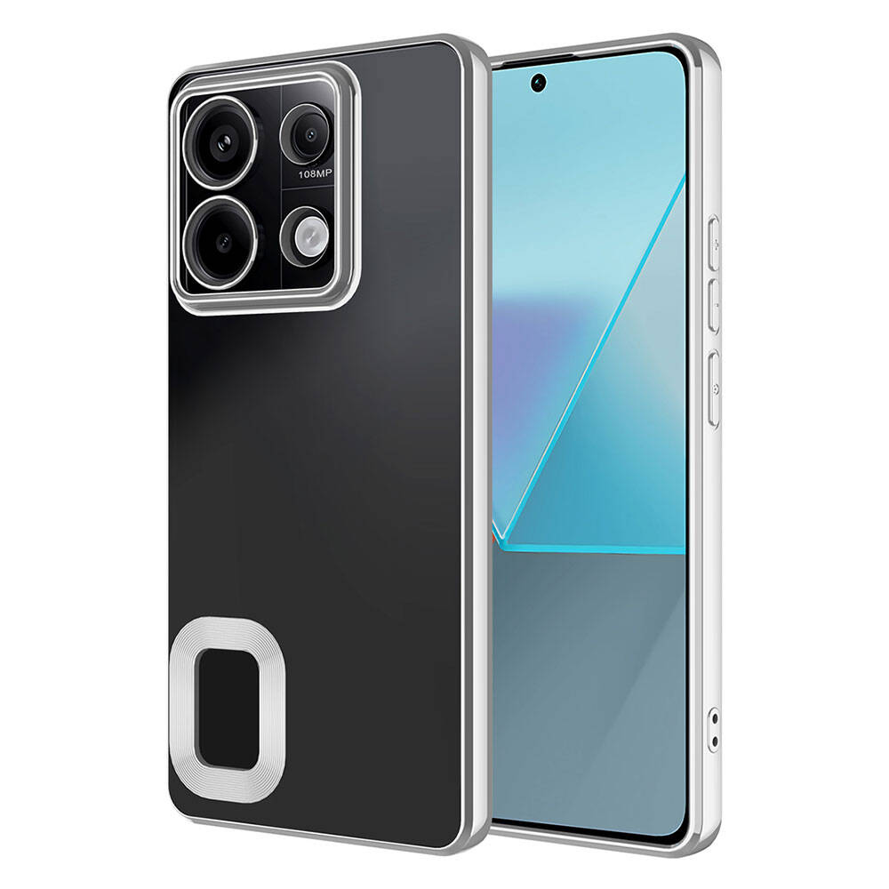 Xiaomi Redmi Note 13 4G Uyumlu Kılıf Kamera Korumalı Logo Gösteren Zore Omega Kapak