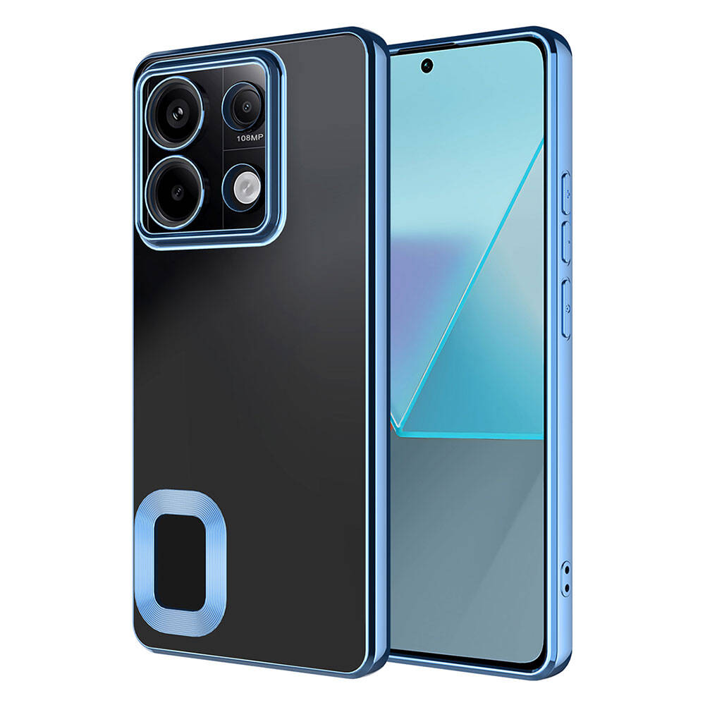 Xiaomi Redmi Note 13 4G Uyumlu Kılıf Kamera Korumalı Logo Gösteren Zore Omega Kapak