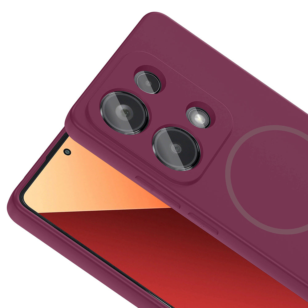 Xiaomi Redmi Note 13 Pro 4G Uyumlu Kılıf M-safe Şarj Özellikli Zore Meta Kapak