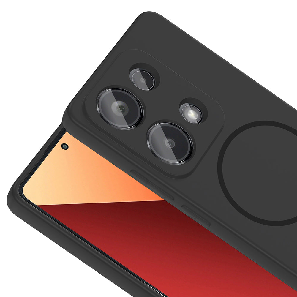 Xiaomi Redmi Note 13 Pro 4G Uyumlu Kılıf M-safe Şarj Özellikli Zore Meta Kapak