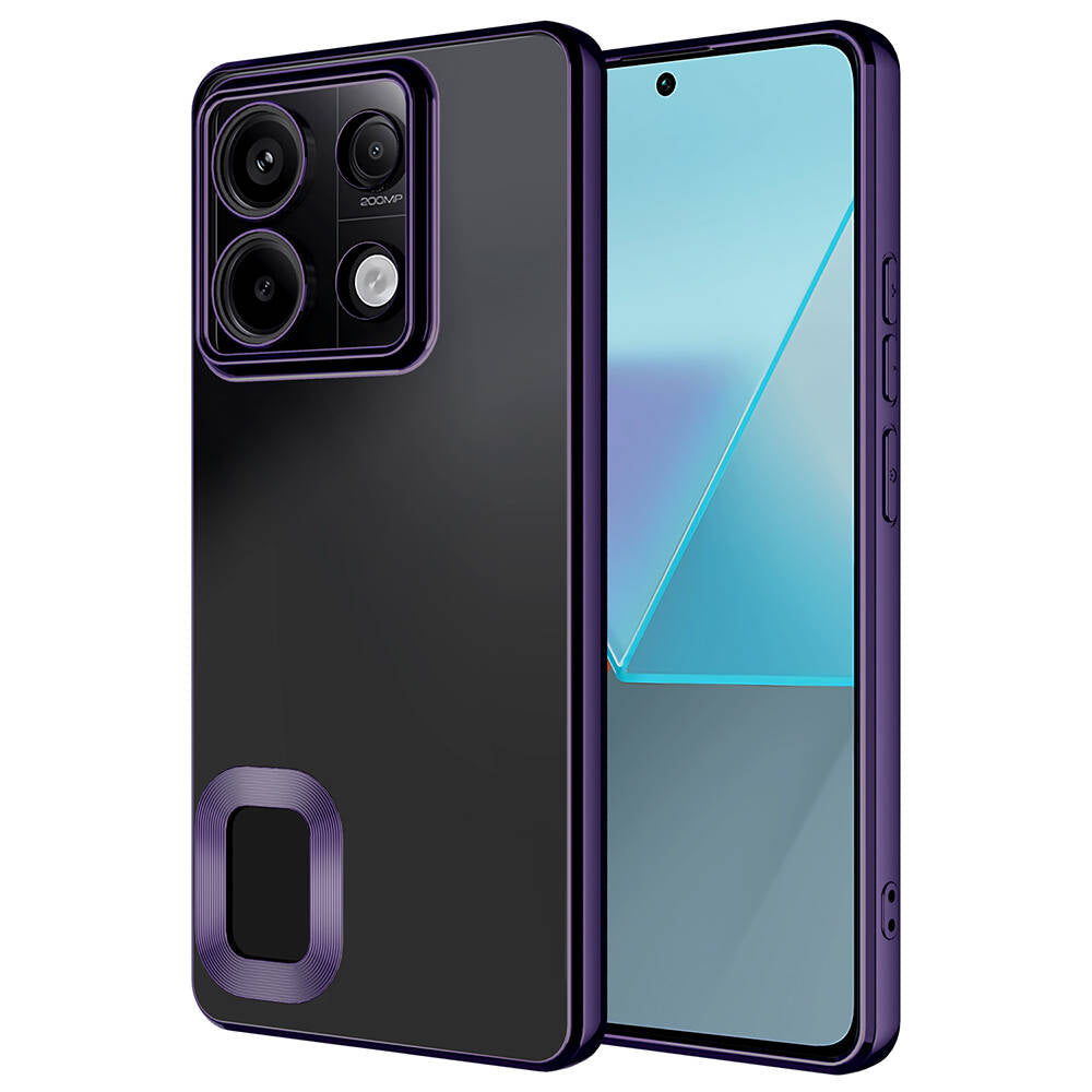 Xiaomi Redmi Note 13 Pro 5G Uyumlu Kılıf Kamera Korumalı Logo Gösteren Zore Omega Kapak