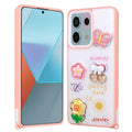 Xiaomi Redmi Note 13 Pro 5G Uyumlu Kılıf Parlayan Simli Kabartma Figürlü Zore Cevze Kapak