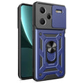 Xiaomi Redmi Note 13 Pro Plus 5G Uyumlu Kılıf Magnetik Standlı Kamera Korumalı Zore Sürgülü Vega Kapak