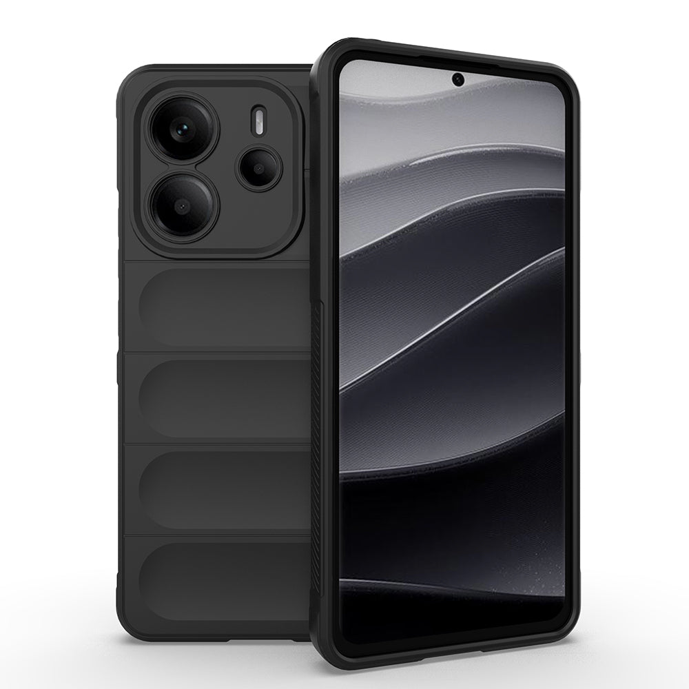 Xiaomi Redmi Note 14 4G Uyumlu Kılıf Esnek TPU Oyuklu Arka Yüzey Tasarımlı Zore Etnik Silikon Kapak