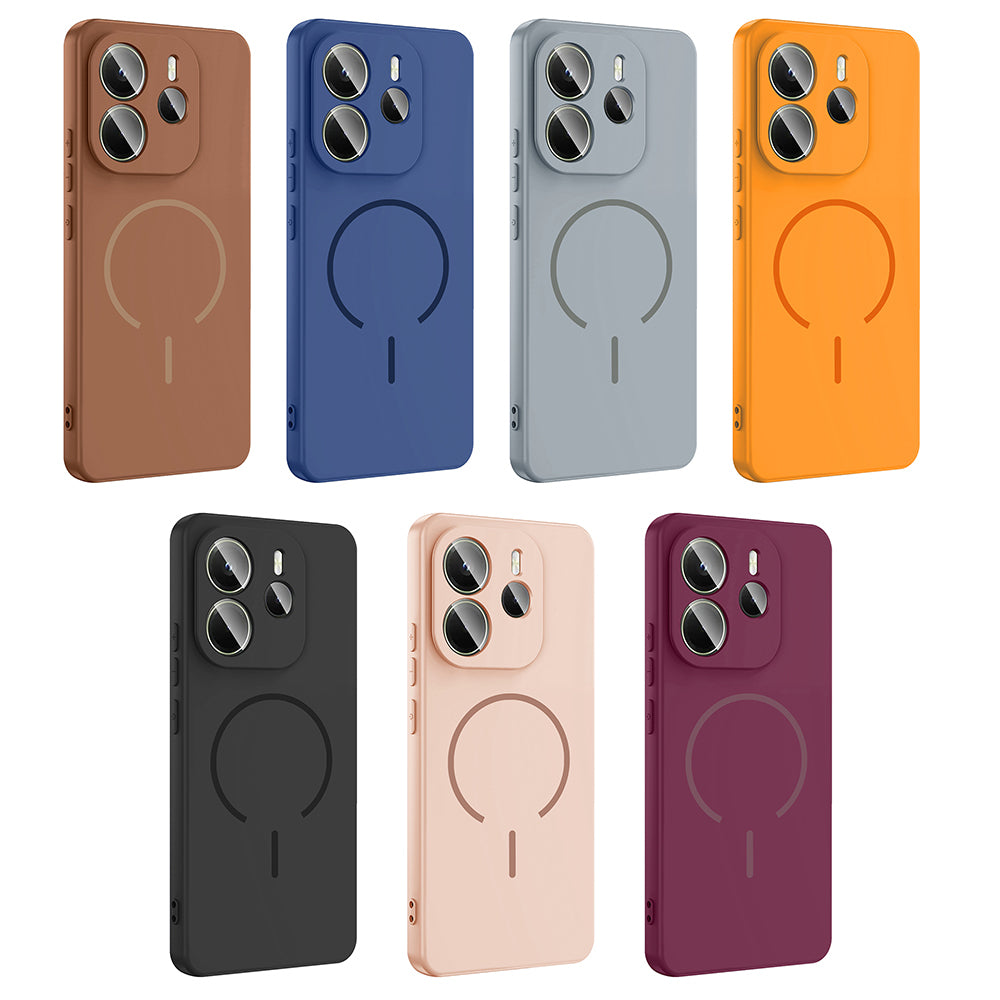 Xiaomi Redmi Note 14 4G Uyumlu Kılıf M-safe Şarj Özellikli Zore Meta Kapak