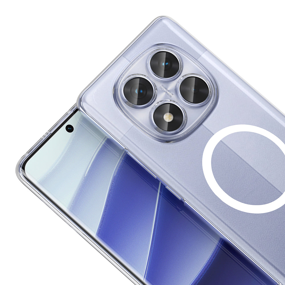 Xiaomi Redmi Note 14 Pro 4G Kamera Korumalı M-Safe Şarj Özellikli Şeffaf Zore London Sert PC Kapak