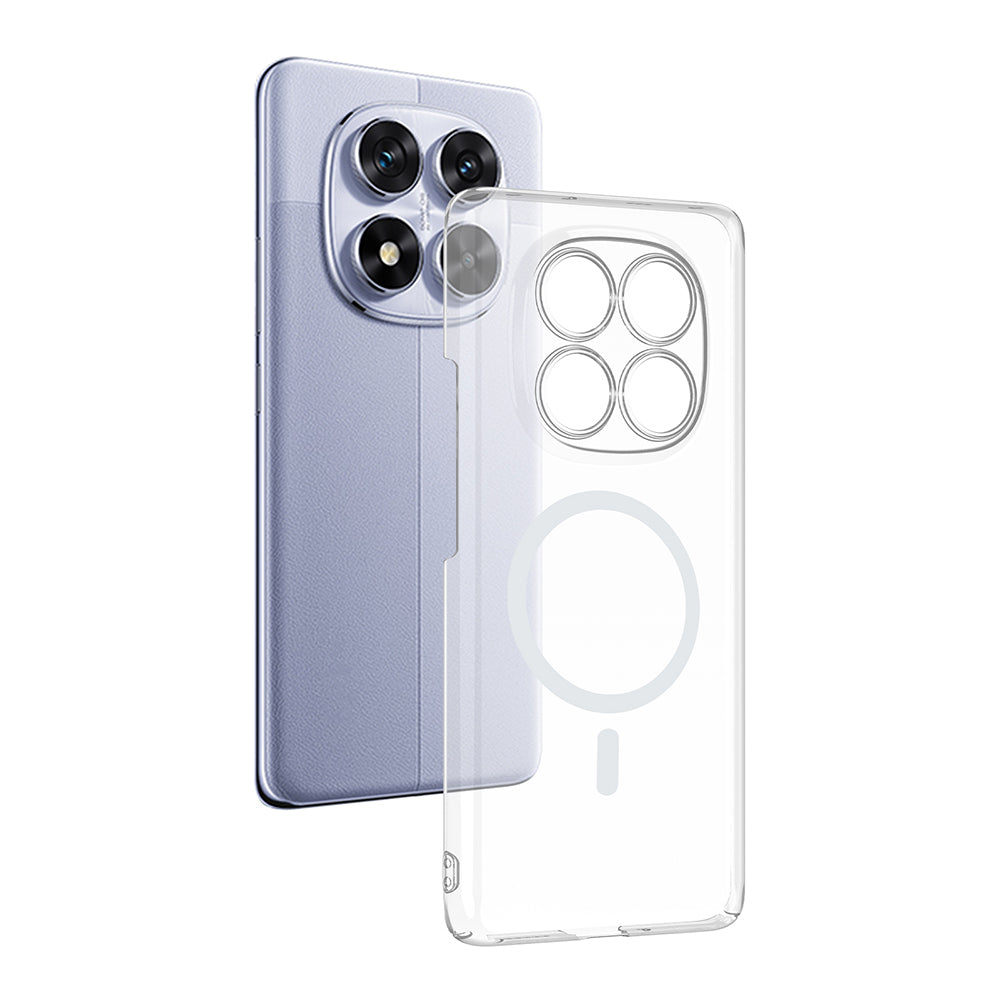 Xiaomi Redmi Note 14 Pro 4G Kamera Korumalı M-Safe Şarj Özellikli Şeffaf Zore London Sert PC Kapak