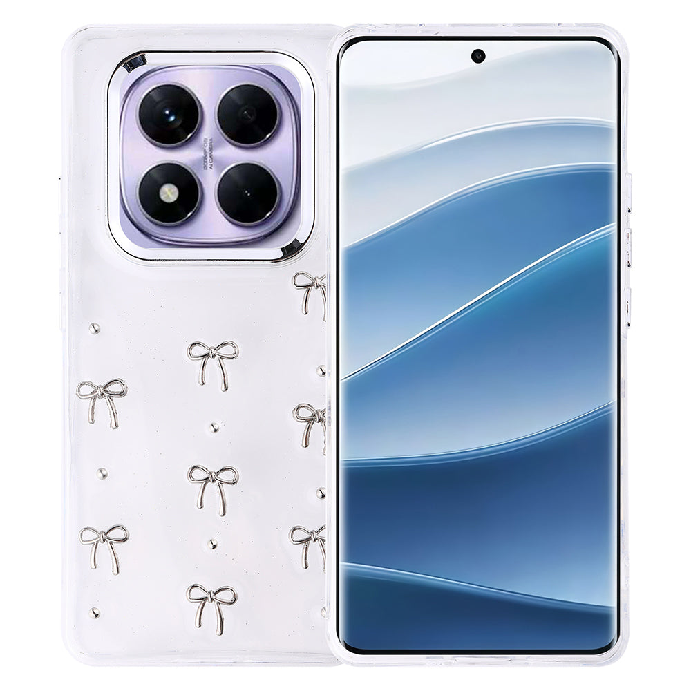 Xiaomi Redmi Note 14 Pro Plus Uyumlu Kılıf Airbag Tasarımlı Simli Şeffaf Zore Kutup Kapak