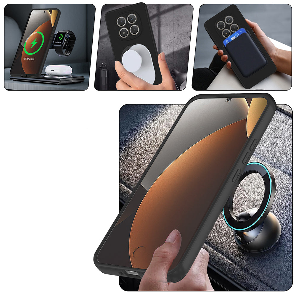 Xiaomi Redmi Note 15 Pro Plus Uyumlu Kılıf M-safe Şarj Özellikli Standlı Zore Samara Kapak