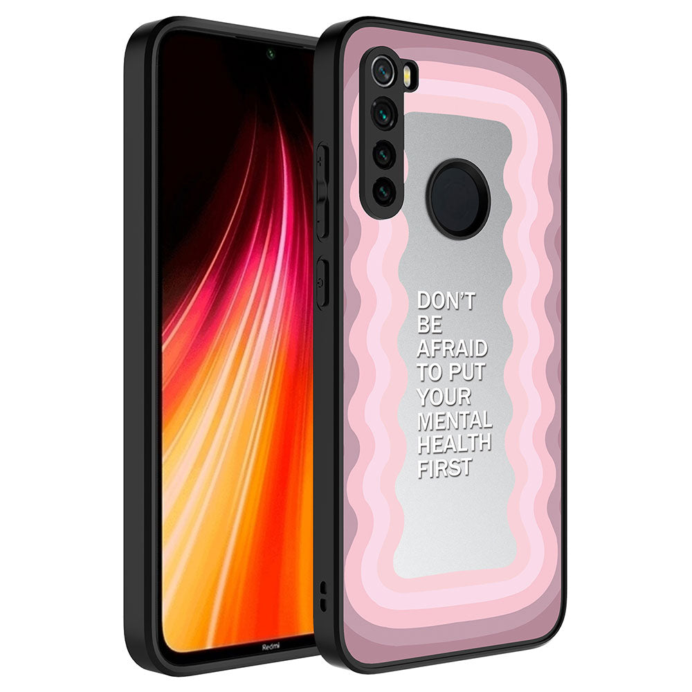 Xiaomi Redmi Note 8 Uyumlu Kılıf Aynalı Desenli Kamera Korumalı Parlak Zore Mirror Kapak