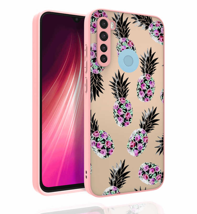 Xiaomi Redmi Note 8 Uyumlu Kılıf Desenli Kamera Korumalı Parlak Zore Nora Kapak
