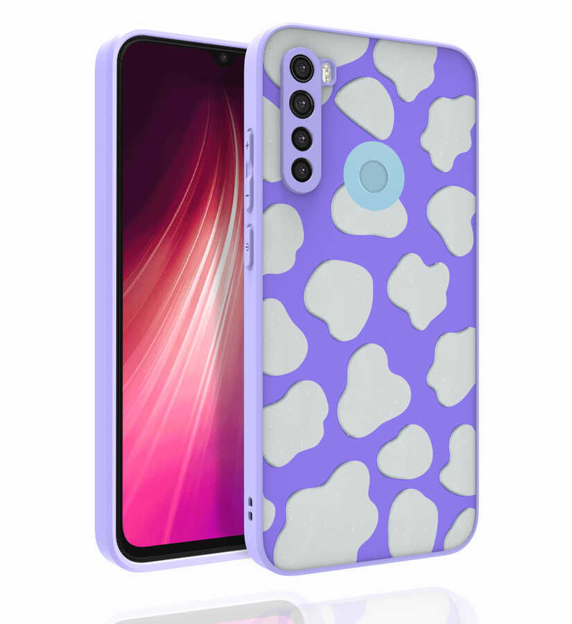 Xiaomi Redmi Note 8 Uyumlu Kılıf Desenli Kamera Korumalı Parlak Zore Nora Kapak