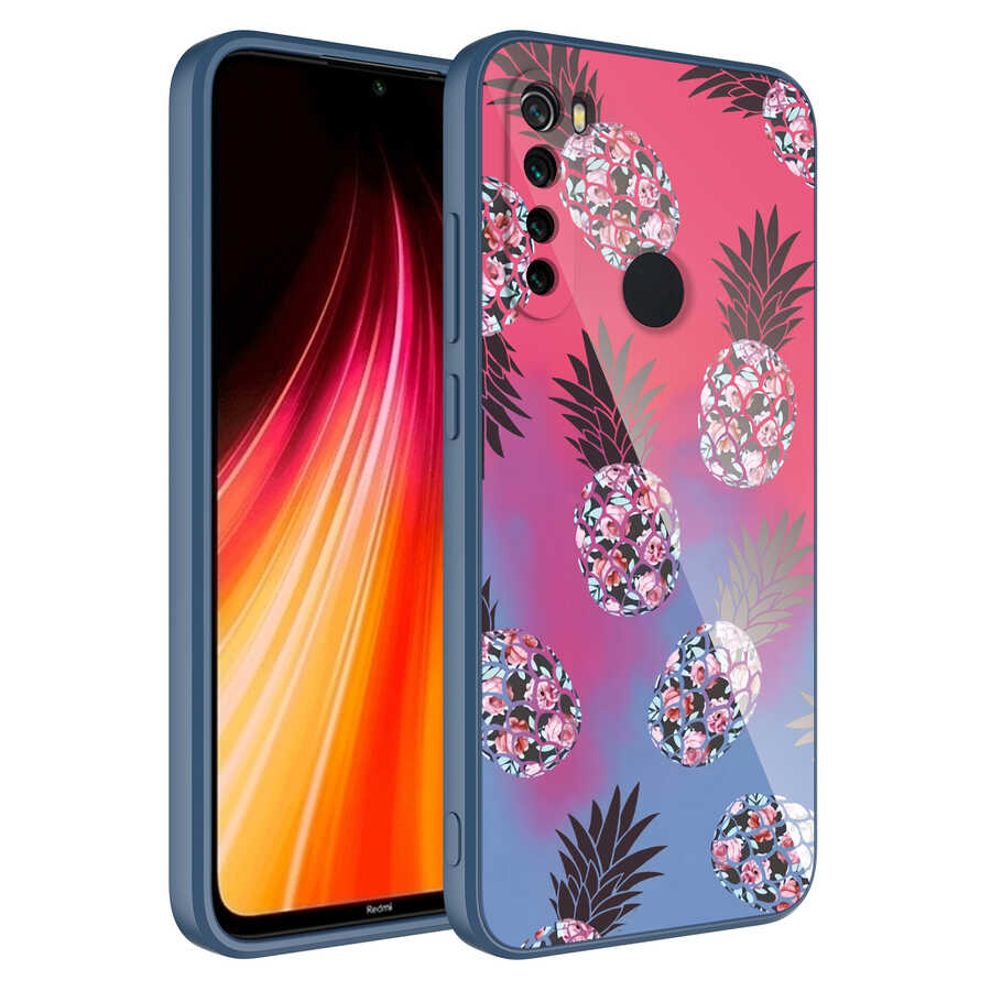 Xiaomi Redmi Note 8 Uyumlu Kılıf Kamera Korumalı Desenli Sert Silikon Zore Epoksi Kapak