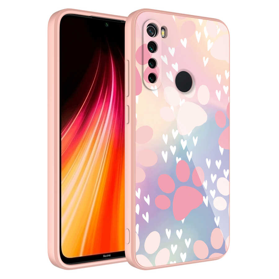 Xiaomi Redmi Note 8 Uyumlu Kılıf Kamera Korumalı Desenli Sert Silikon Zore Epoksi Kapak