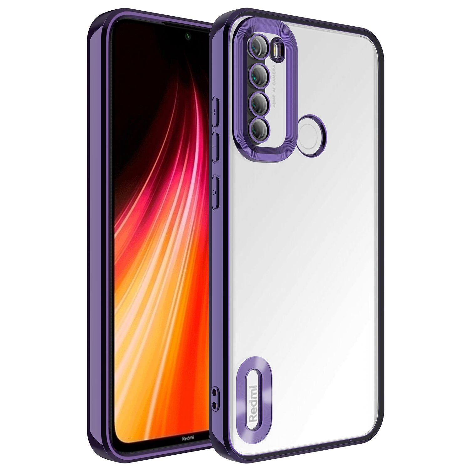 Xiaomi Redmi Note 8 Uyumlu Kılıf Kamera Korumalı Logo Gösteren Zore Omega Kapak