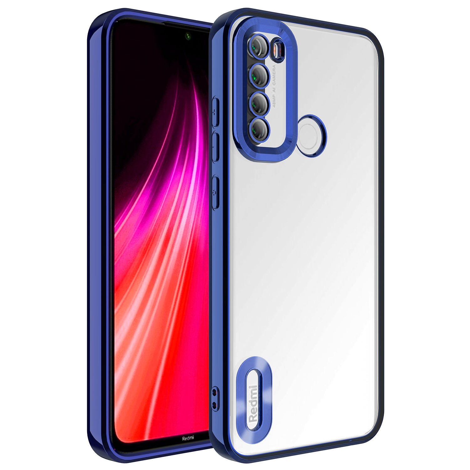 Xiaomi Redmi Note 8 Uyumlu Kılıf Kamera Korumalı Logo Gösteren Zore Omega Kapak