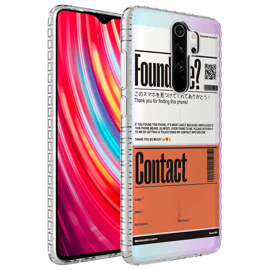 Xiaomi Redmi Note 8 Pro Uyumlu Kılıf Airbag Kenarlı Renkli Desenli Silikon Zore Elegans Kapak