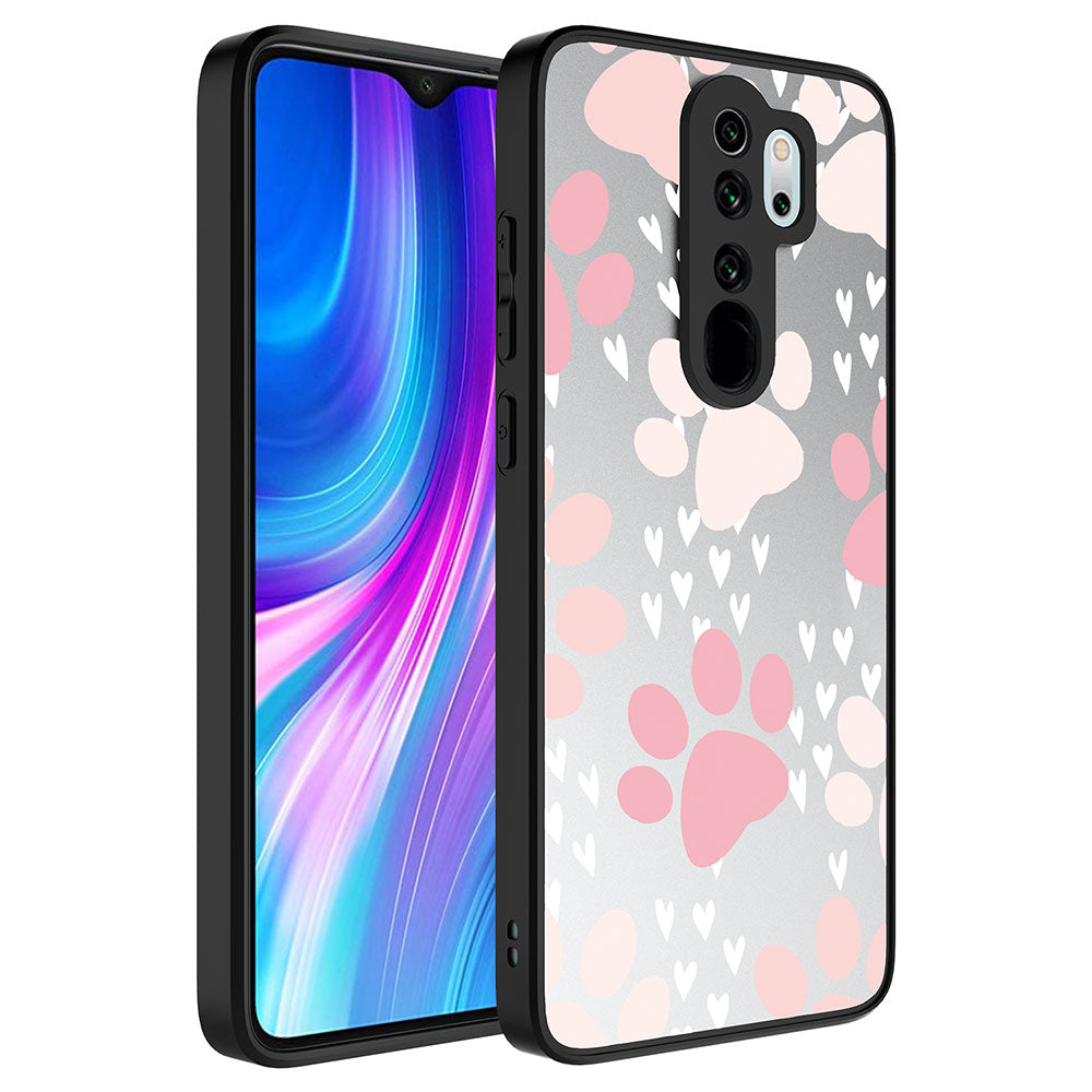 Xiaomi Redmi Note 8 Pro Uyumlu Kılıf Aynalı Desenli Kamera Korumalı Parlak Zore Mirror Kapak