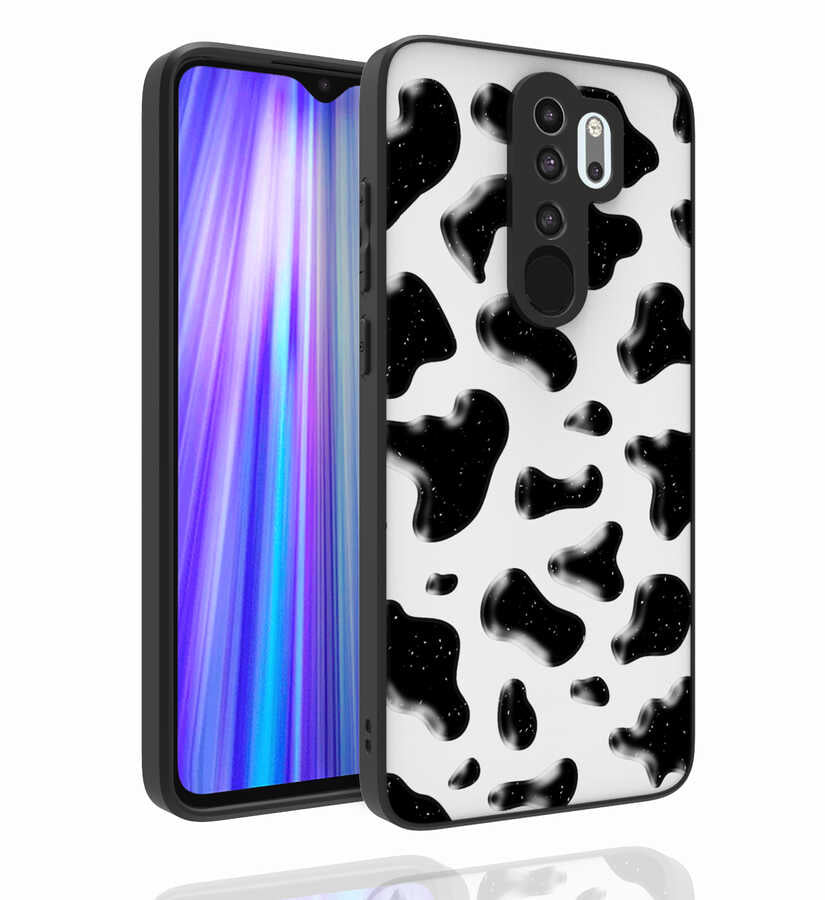 Xiaomi Redmi Note 8 Pro Uyumlu Kılıf Desenli Kamera Korumalı Parlak Zore Nora Kapak