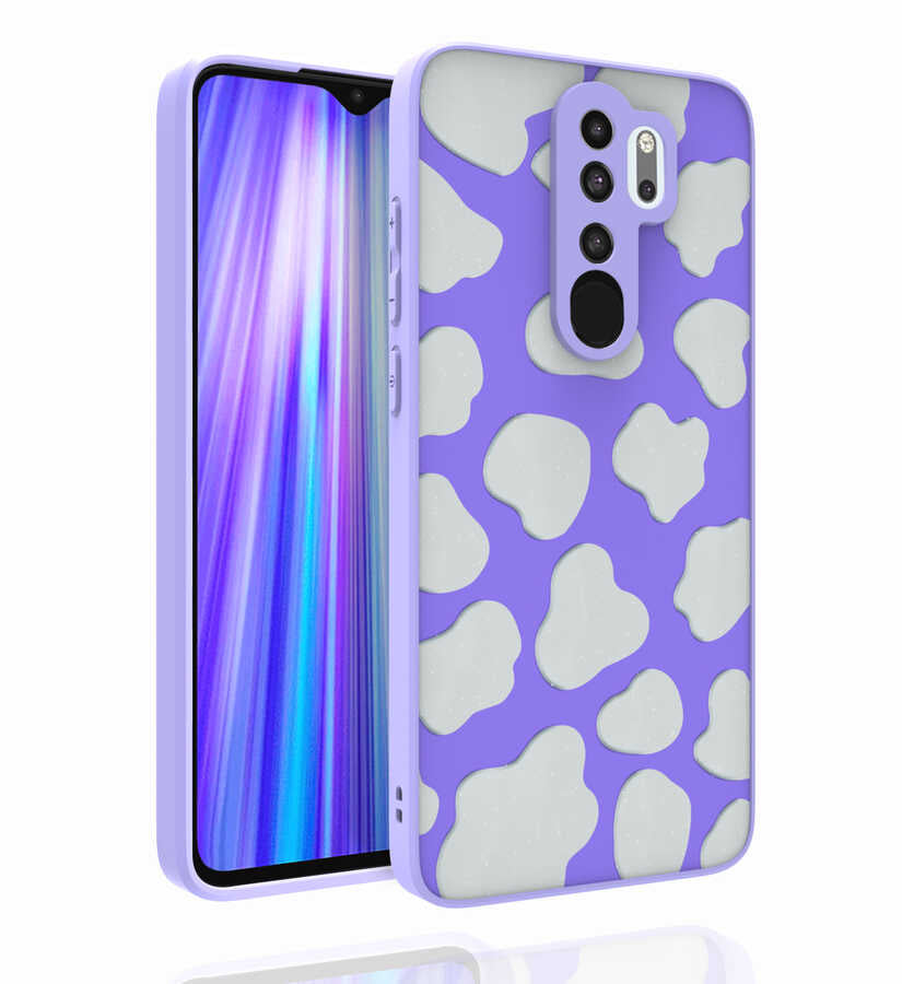 Xiaomi Redmi Note 8 Pro Uyumlu Kılıf Desenli Kamera Korumalı Parlak Zore Nora Kapak