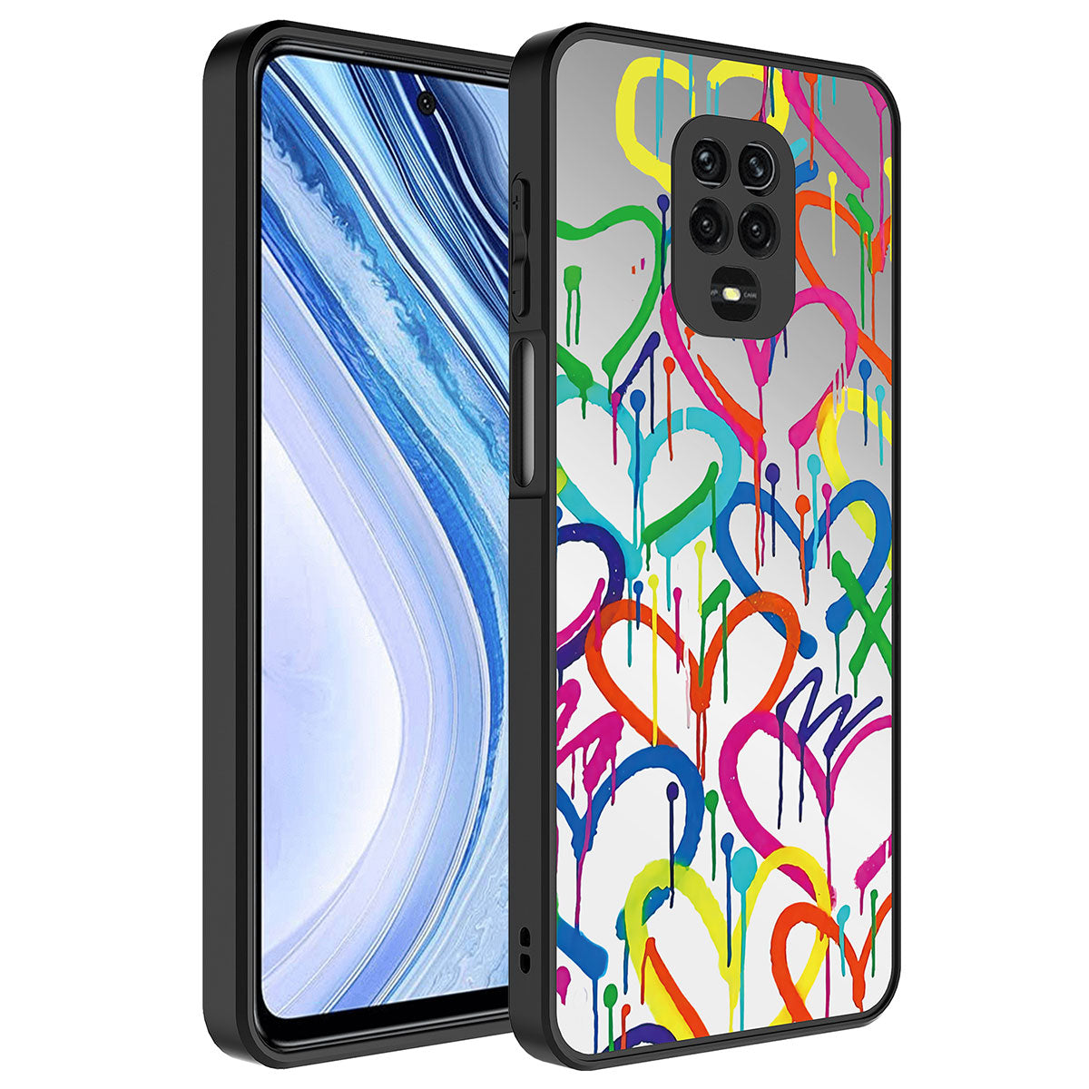 Xiaomi Redmi Note 9 Pro Uyumlu Kılıf Aynalı Desenli Kamera Korumalı Parlak Zore Mirror Kapak