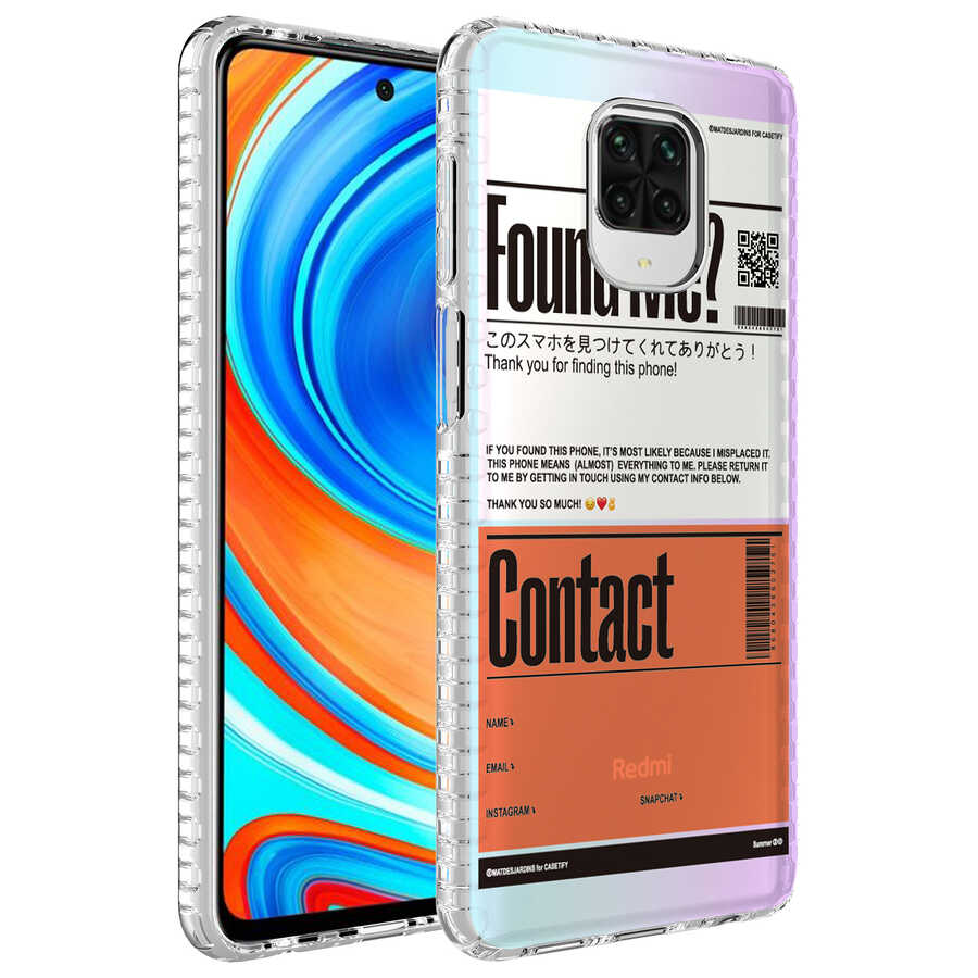 Xiaomi Redmi Note 9S Uyumlu Kılıf Airbag Kenarlı Renkli Desenli Silikon Zore Elegans Kapak