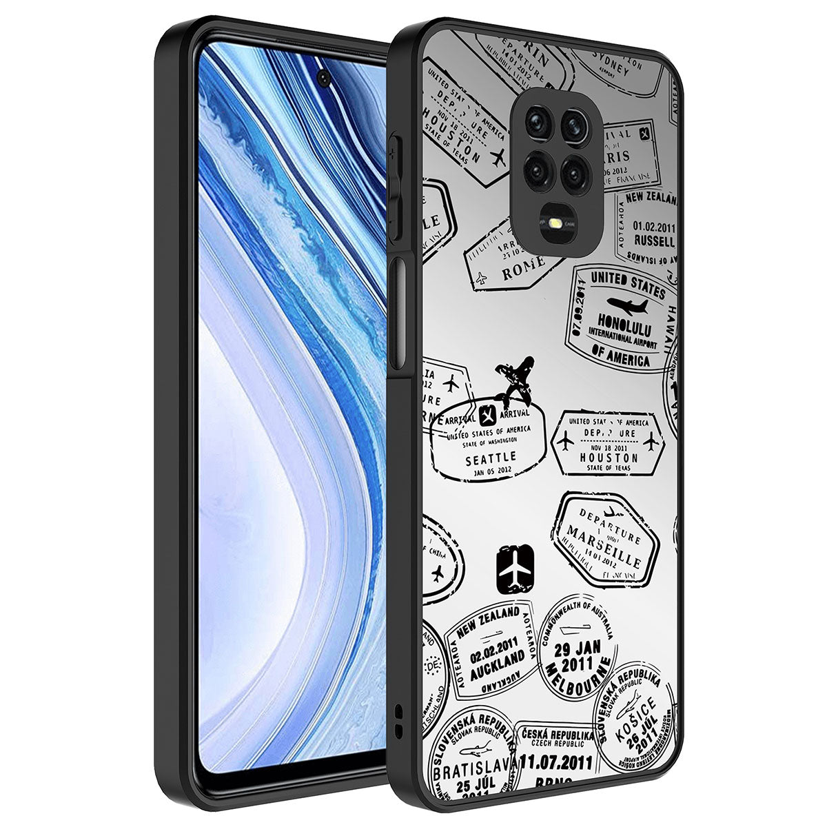 Xiaomi Redmi Note 9S Uyumlu Kılıf Aynalı Desenli Kamera Korumalı Parlak Zore Mirror Kapak