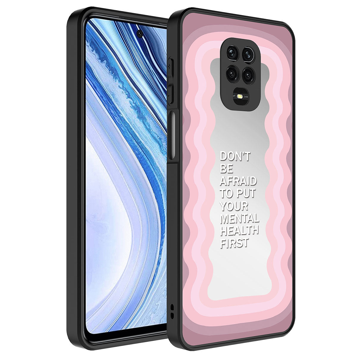 Xiaomi Redmi Note 9S Uyumlu Kılıf Aynalı Desenli Kamera Korumalı Parlak Zore Mirror Kapak
