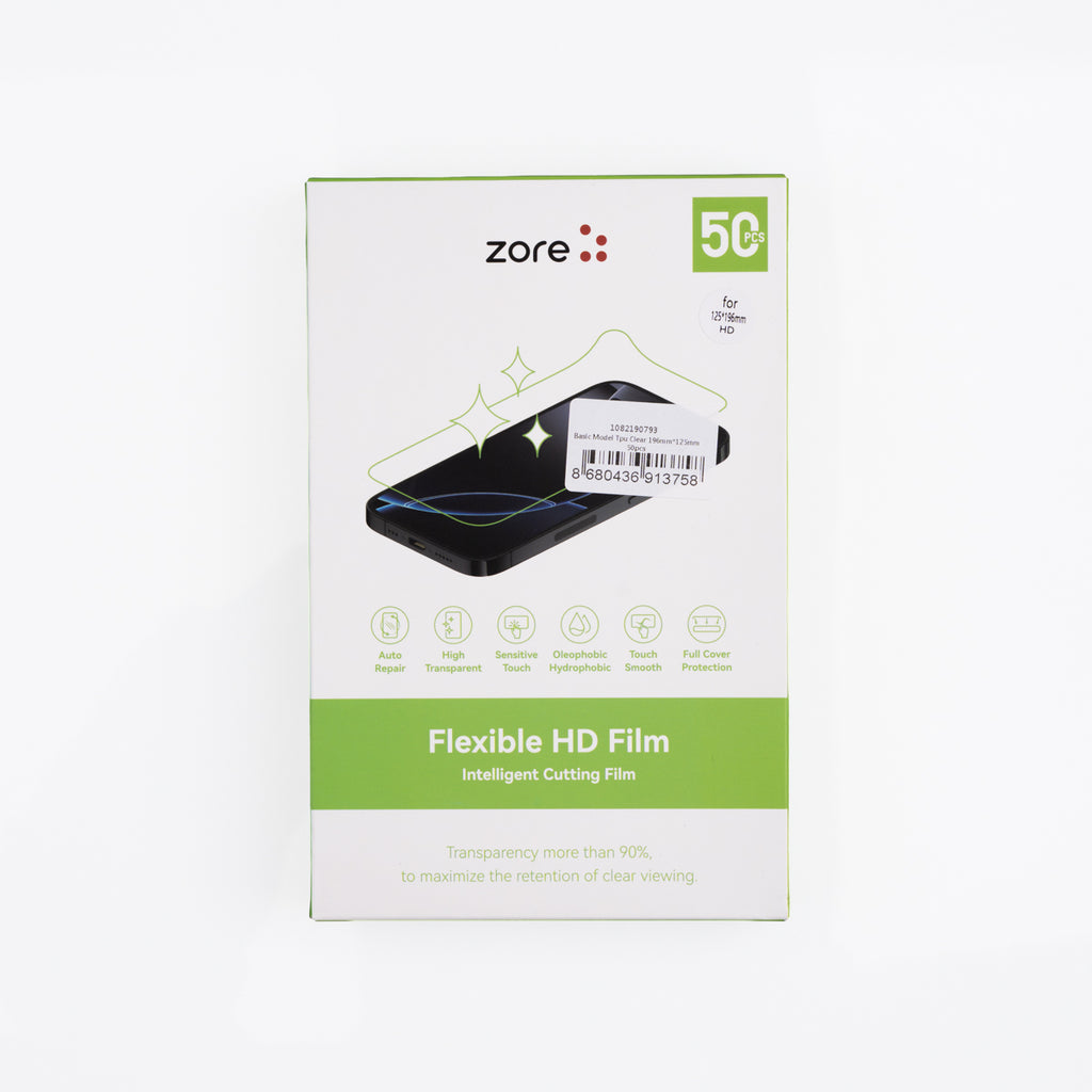 Zore Basic Model TPU Clear Ekran Koruyucu 196mm x 125mm 50 Adet