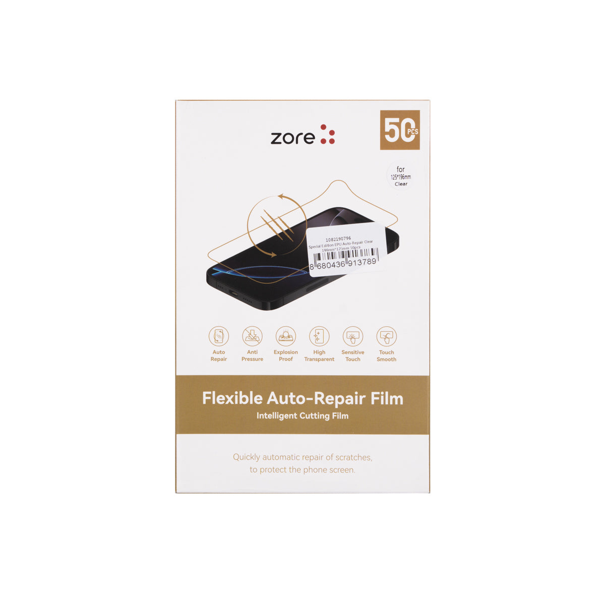 Zore Special Edition EPU Auto-Repair Clear Ekran Koruyucu 196mmx125mm 50 Adet